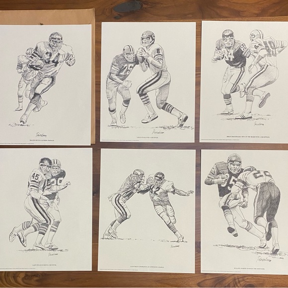 1981 Shell Oil Chicago Bears Posters Payton Page Harper Fencik Evans Baschnagel - Picture 2 of 7